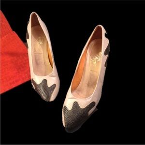 Salvatore Ferragamo Marla Snake Pointed Toe Heels